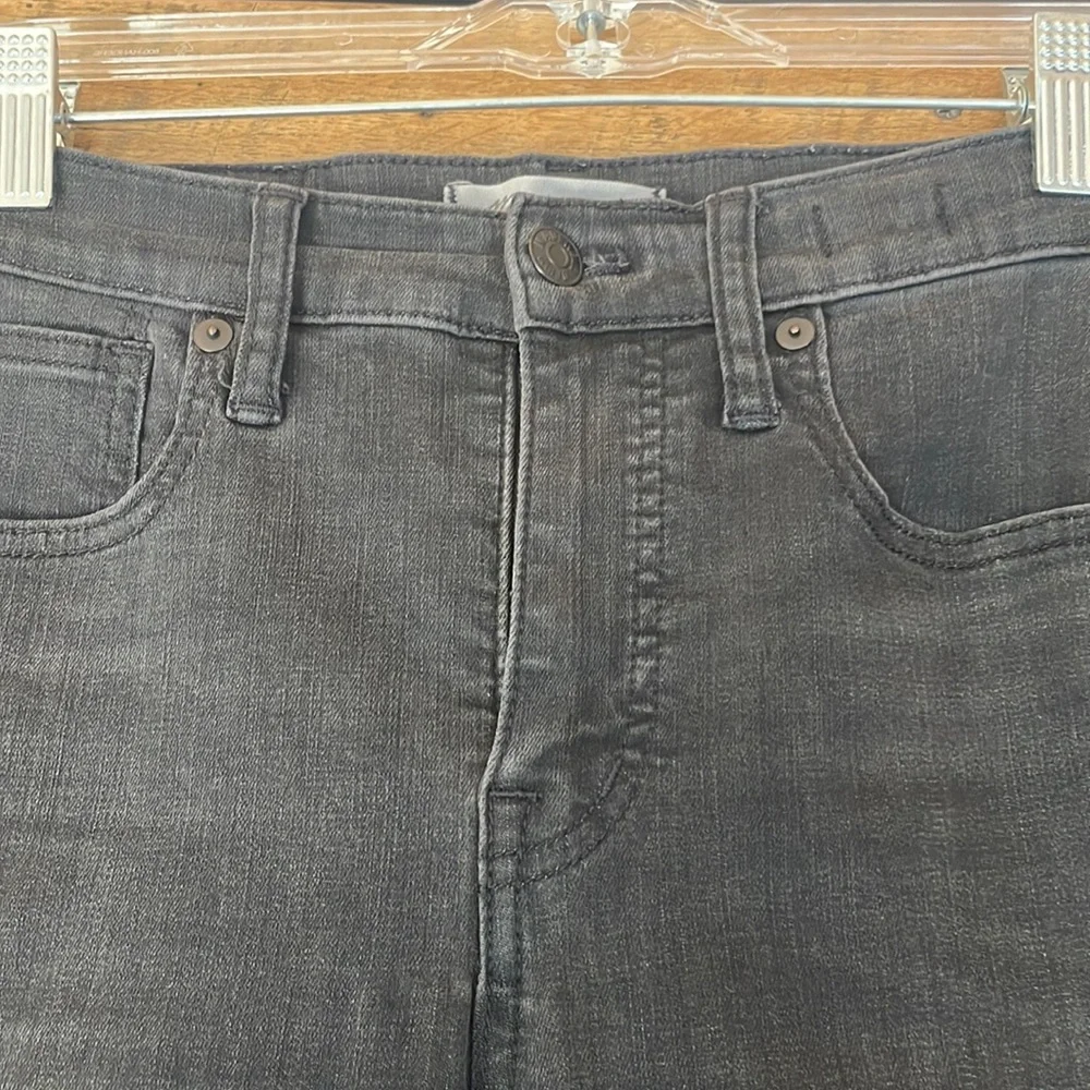 Madewell Size 26 Black/Charcoal Grey 10” High-Rise Skinny Jeans